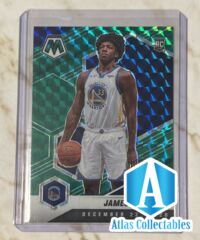 2021 Panini Mosaic Basketball James Wiseman Rookie RC #266 Green NBA